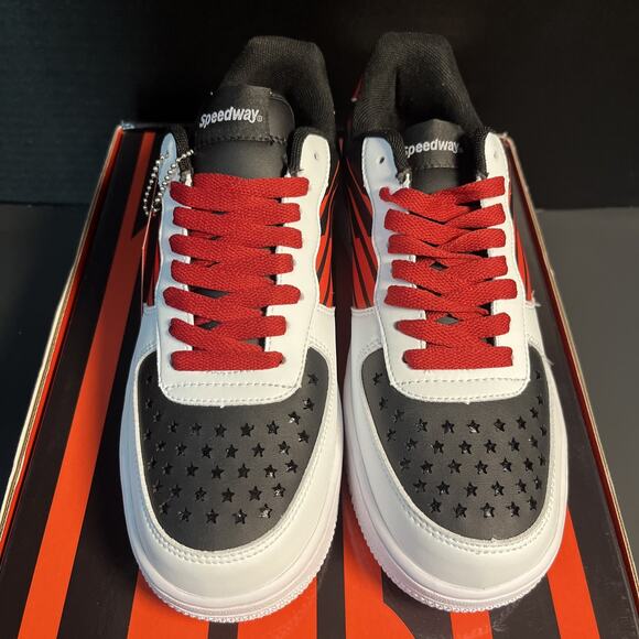 Speedway CUSTOM Shoe Surgeon 52 Sneakers Black/Red/White Low-Top C M6 W8‎ NIB